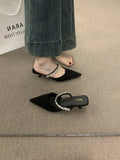Breakj High-End Water Drill With A Front Half Slippers Women Wear 2025 New Pointed High And Muller