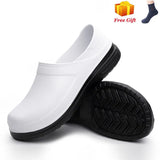 New Hotel Kitchen Clogs Non-slip Waterproof Oil-proof Work Shoes Breathable Resistant Kitchen Cook Chef Shoes Plus