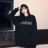 Jacket 2021 Hoodies Long Sleeve Autumn/winter Models Hot Rhinestone Letters Loose Hooded Letter Printing Sweatshirt