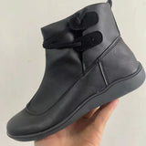 Breakj Women's Shoes 2023 British Style Workwear Shoes Martin Boots Ladies Large Size Short Boots Women's Fashion Casual Shoes Women