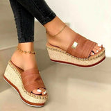 2024 Summer Women's Fish Mouth Cloth Cover Fashion Sandals And Slippers Heeled Women's