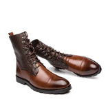 Leather Boots for Men 2021 Men's Boots Winter Mens Boots Lace Up Versatile Ankle Boot Big Size 38-48 Footwear Men