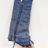 Breakj Heel Cowboy Boots All Over The Sky Star Diamond Pointed Women's Boots Plus Size Long Belt Buckle Heel