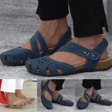 2022 Summer Women Orthopedic Open Toe Sandals Vintage Anti-slip Breathable Leather Casual Female Platform Retro Shoes
