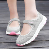 Women's Sneakers 2021 Flat Casual Shoes Mesh Fashion Walking Summer Shoes For Women White Round Head Soft Light Ladies
