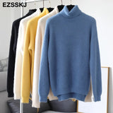 autumn winter oversize turtlenect thick wool cashmere sweater pullovers women long sleeve female casual big sweater