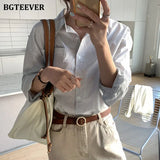 Vintage Ladies Striped Women Blouses Turn-down Collar Long Sleeve Loose Female Shirts Casual Tops Femme 2021