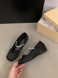 Pink Ballet Single Shoes Women's Shoes 2024 New French Spring And Fall Mary Jane Gentle Evening