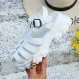 Sandals Woman 2022 Platform Shoes Women's Chunky Sneakers Roman Beach Black Heels Gothic Luxury Brand Shoe yellow