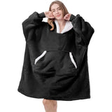 Blanket Men Women Giant Oversize Hoodie Sweatshirt Sweat Hooded Winter Bathrobe Blanket Sherpa Fleece