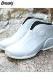 Men's Fashion Ankle Rain Shoes 2023 Winter Outdoor Waterproof Work Shoes Fashion Short Boots Car Washing Rubber Men's