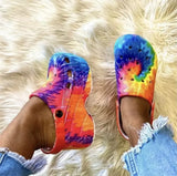 New Woman leopard Shoes Hole Slippers High Heel Sandals Fashion Outdoor Beach Shoes Zapatos Mujer womens platform
