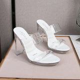 Breakj New Korean Version Of The Show Model Shoes Fine Heel Sexy Black Waterproof Table 11CM High Heel Sandal Female