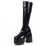 Plus Size 48 INS Brand High Heel Platform women's Boots Sexy Trendy Quality Fashion Punk Goth Women Motorcycle