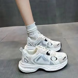 Breakj Old Dad Shoes Women 2025 Autumn And Winter New Mesh Breathable Low-Help Shoes Korean Version Of High-Heeled Casual Sports