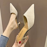 Breakj Women's Sandals Women's Fine Heel 2025 New Summer Women's Shoes Fashion High Heel Cool Slippers Women Wear