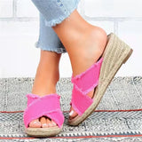 Women Platform Sandals Wedges Open Toe Slippers Casual Thick Sole Outdoor Beach Walking Shoes Sandalias Femininas