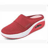 Breakj Small Net Hole Slippers Women No Heel Half-Slippers Thick-Bottom Slippers Women Net Side Half Slippers