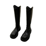 Women With Long Boots 2024 New Boots Autumn And Winter Knight Boots Fat Mm Thick Legs Thick Soles But Knee-Length Women's