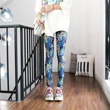 Leggings Women Colorful Digital Print Sexy Leggings Stretch Workout Push Up Trousers Fitness