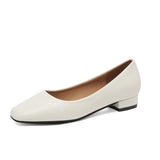 Breakj Single Shoes Women's Low-Heeled Comfortable Elegant Commuting Single Shoes Small Square Root High Heel Korean Version Of Simple Women's Shoes Size