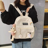 2021 NEW fashion nylon Female backpack Korean small backpack for girl Kawaii school backpacks cute shoulder bags new Women's