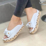 Summer Women Sandals platform ladies slippers open toe bow sandals women plus size