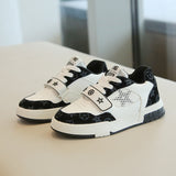 2023 New Fashion Leisure Children's Sports Shoes Boys' Net Face Medium Children's Velcro Running Shoes For