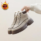 Breakj Boots Women's 2024 New Winter Versatile Add Velvet Add Thick Warm Martin Boots Short Leg Cotton Shoes Casual Shoes