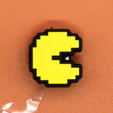 imitation Game Style PVC Shoe Charms Cute Pac-Man Shoe Accessories Shoe Buckle Decorations fit Croc JIBZ Kids X-mas