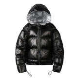 Jacket Women White Duck Down Jacket Big Aritificial Fur Outwear Waterproof Loose Coat Thick Warm Down