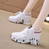 shoes Mesh Platform Sneakers women Trainers Shoes High Heels Wedges Outdoor Shoes Breathable Casual Shoes Woman