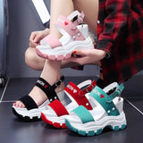 Breakj Sandals Female Fairy Wind Summer 2023 New Net Red Cake Platform Inside The Open Toe High