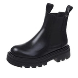 Winter Chelsea Boots Women 2021 Platform Brown Black Beige White Ankle Boots For Women Fur Short Chunky Punk Gothic