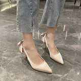 Spring Autumn New Hollow Butterfly Wedding Shoes Female Thin Heel Pointed Shallow Mouth Fashion High Heels White Single