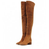 Breakj Fall / Winter 2024 New Over-Knee Fashion Boots Round Head Thick High-Heel Boots Plus Size Women's