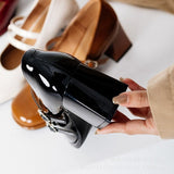 Shoes Women's New Vintage Mary Jane Heels Square Head Fashion Lady Single