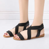 Sandals Flat With Shoes Bandage Bohemia Leisure Lady Sandals Peep-Toe Outdoor women's summer footwear