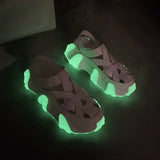 Hollow Out Design Women Shoes Breathable Women's Casual Shoes Fashion Ladies Luminous Octopus Sneakers Glow In