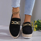 Women Casual Slip-on Shoes Platform Comfortable Espadrille Barefoot Loafers Round Head Plus Size
