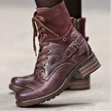 Breakj Women's Boots 202 Autumn And Winter Side With The Middle And Wearing Low-Heeling Boots 41-43 British Wind Martin