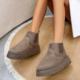 Breakj 2025 New Women's Thick Snow Boots Inside Plus Velvet Round Head Cotton