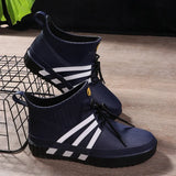 on Rainboots Men's Rubber Shoes Fishing Boots Short Rain Shoes Men Garden Boot Waterproof Lovers Shoes 2021 New Rain