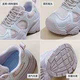 Breakj Korean Platform Dad Shoes Spring 2025 New Street Shot Student Running Sneakers Increase Leisure