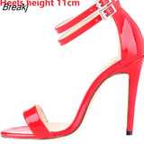 2023 Women Sandals Summer Fashion Brand Thin High Heels Ankle Strap Gladiator Sandal Narrow Band Party Pump
