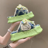 Breakj Celebrity Beach Slippers Children Summer Wear 2023 New Versatile Flip-Flops Bow