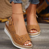 Breakj New Sandal Large Size Hemp Rope Bow Wedge Casual Sandal Women's