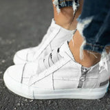 Women Shoes Flat New Spring Autumn Women Vulcanize Shoes Sneaker Ankle Side Zipper High Top Canvas Shoes Patchwork Ladies