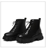 Bottom Martin Boots Female 2023 New Increased Thick Bottom Round Head British Wind College Style Women's Ankle