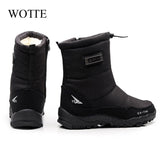 boots Men Hiking Shoes Waterproof Winter Boots With Fur Winter Warm Shoes Non-slip Outdoor Men Boots Platform Thick